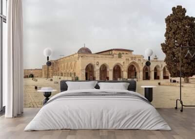 The the Al Aqsa Mosque on Temple Mount, in the old city of Jerusalem, in Israel Wall mural