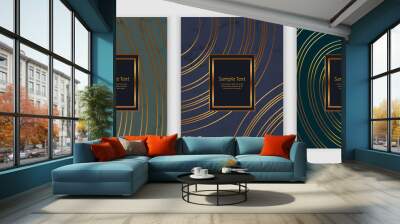 luxury geometric covers design with golden lines on the marble texture. template for banner, poster, Wall mural