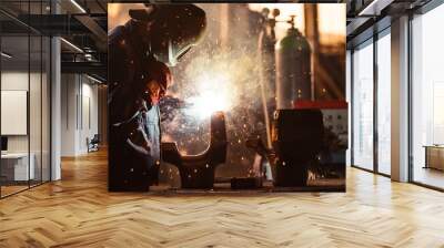 Industrial Worker at the factory Wall mural