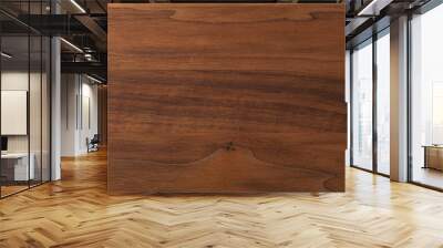 Black walnut wood texture from two boards oil finished Wall mural