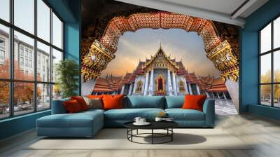 Marble Temple of Bangkok, Thailand Wall mural