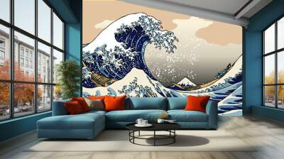 Tsunami - Vector Art Wall mural