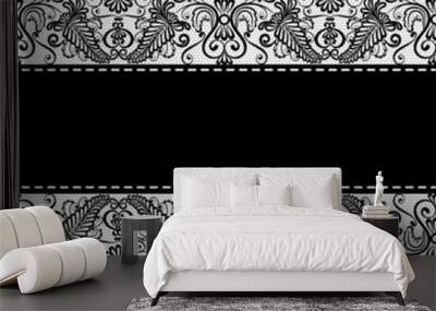 lace border Wall mural