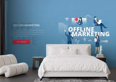 Offline marketing hero banner Wall mural