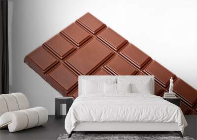 Dark milk whole chocolate bars stack isolated Wall mural