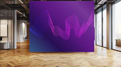 Digital technology banner purple blue background concept with technology light effec Wall mural