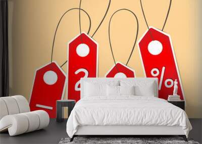 red signs. -25% Wall mural