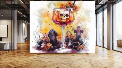 Decorated_graves_Day_of_the_Dead Wall mural