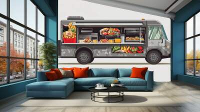 Vector_design_of_a_food_truck Wall mural