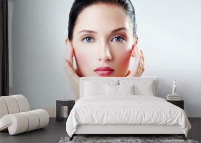 Beautiful Girl face. Perfect skin Wall mural