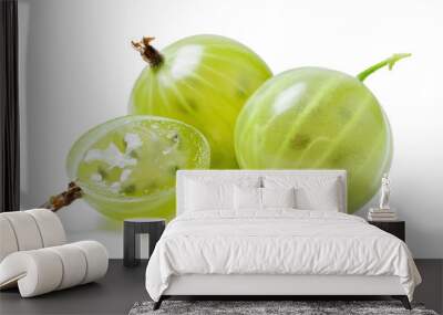 Gooseberry isolated on white background Wall mural