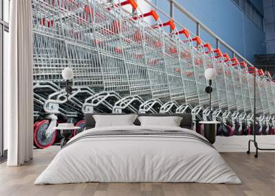 shopping carts Wall mural