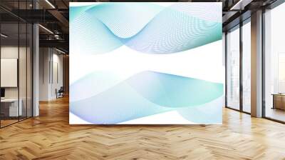 Abstract 3d line wind waves. Thin lattice swirl flow. Blue smoke pattern mesh background. Halftone 5g link technology. Sound design equalizer for dynamic or fluid music. Wall mural