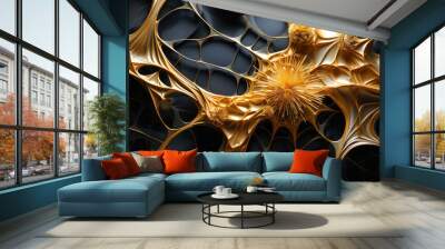 Absract Dynamic Organic Background. Biomorphic design free form surface. Fractal organic structure. Wall mural