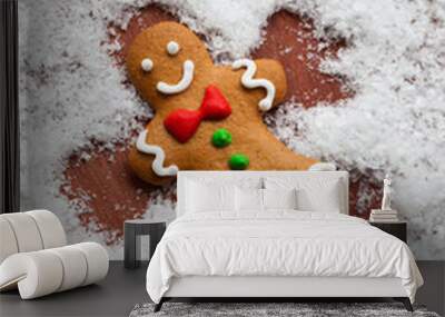 gingerbread snow angel Wall mural