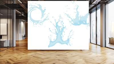 collection of splashes of water or oil Wall mural