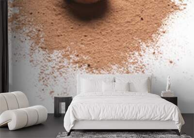 Facial loose powder and makeup brush Wall mural