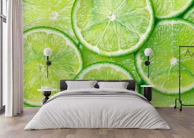 lime slices background Wall mural