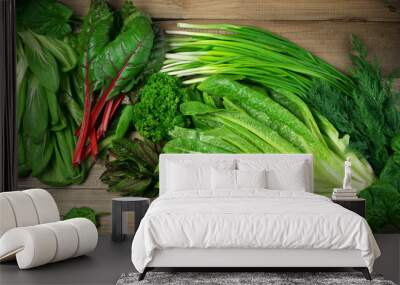 Various leafy vegetables Wall mural