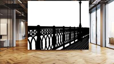 Abstract bridge silhouette Wall mural