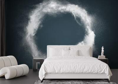 Abstract design of white powder explosion Wall mural