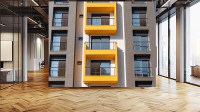 Part of the facade of a residential apartment building in Turkey. Wall mural