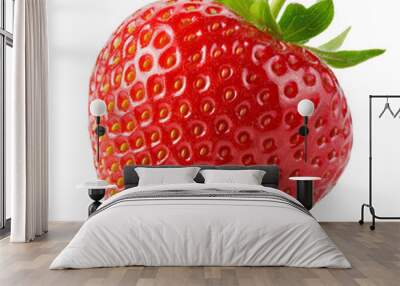 Strawberry isolated on white Wall mural