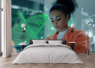 The Research Scientist with Tablet Wall mural