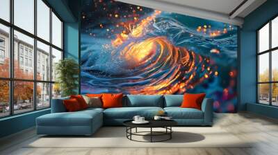 waves of light Wall mural