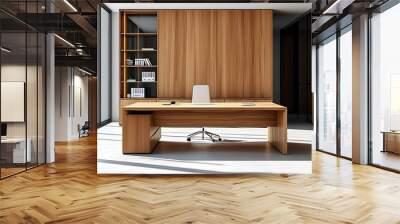 wood desk Wall mural