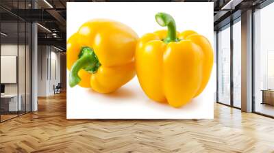 yellow pepper isolated on white Wall mural