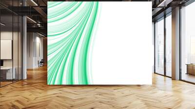 Abstract fractal light green pattern on white background for design Wall mural