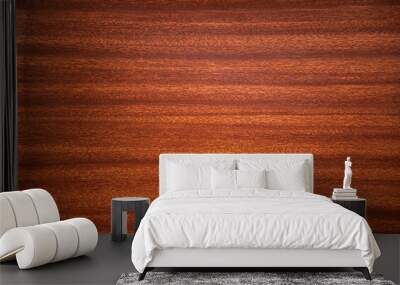 The texture of the mahogany veneer in the style of the 80s, background Wall mural