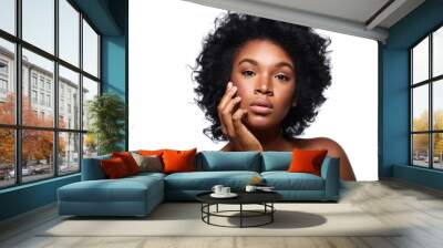 beautiful dark skin girl Wall mural