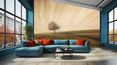 vintage tree Wall mural