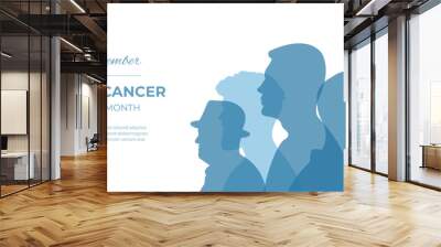 Prostate cancer awareness month.Vector illustration. Wall mural