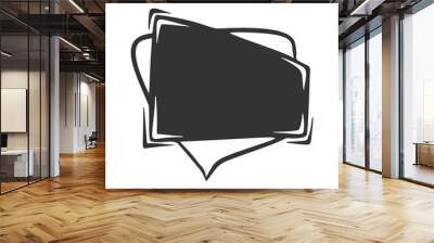 Hand drawn vector of speech bubble, isolated on white background. Wall mural