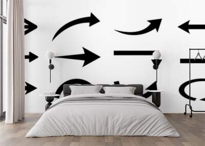 set of arrows, arrows different. arrow icon. vector illustration. Wall mural