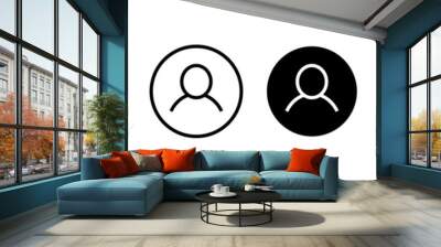 User icon set, avatar. User profile login, member profile. Wall mural