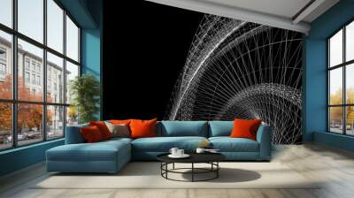 abstract architecture 3d shape Wall mural