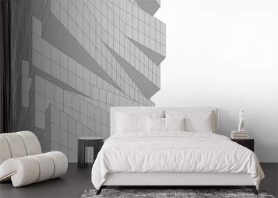 abstract architecture design 3d illustration Wall mural