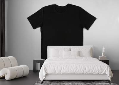 Black beautiful T-shirt on a light background Wall mural