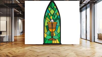 Church window vector icon.Cartoon vector icon isolated on white background church window. Wall mural