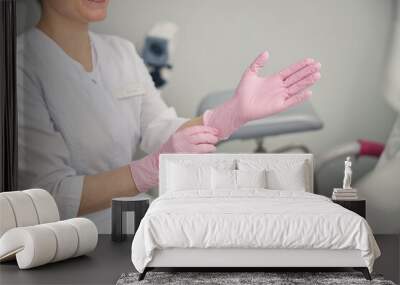 Delighted medical worker preparing for health examination Wall mural