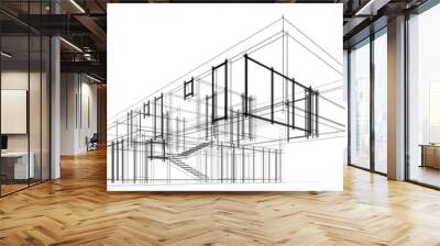 house blueprint Wall mural