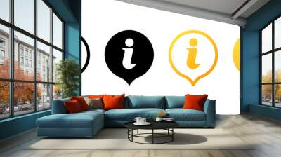 Information. Different styles, color, more information. Vector icons. Wall mural