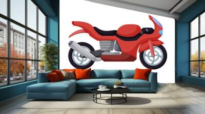 Motorcycle vector icon.Cartoon vector icon isolated on white background motorcycle. Wall mural