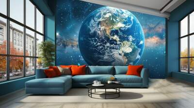 Planet earth globe shot on space background. Wall mural