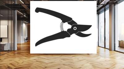 Scissor vector icon.Black vector icon isolated on white background scissor. Wall mural