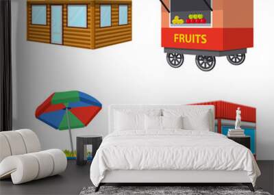 set of transport icons Wall mural